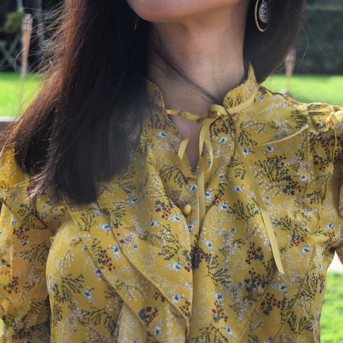 VIP.com Victorian Ruffled Yellow Blouse, OOTD in Style, Fall Trends 2017